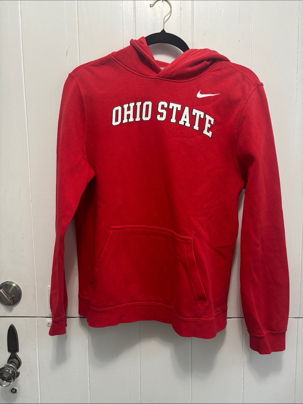 Boys Nike Red Ohio State Crewneck Hoodie